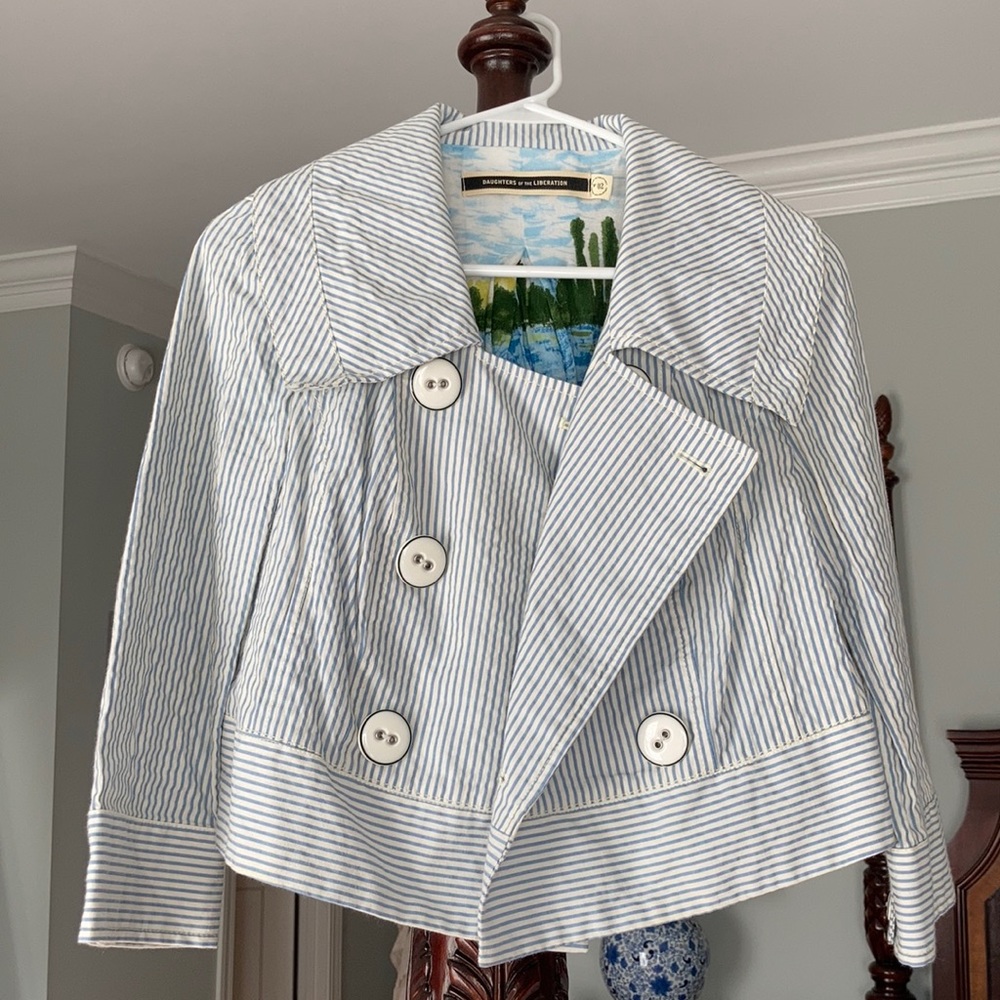 Anthropologie Seersucker jacket